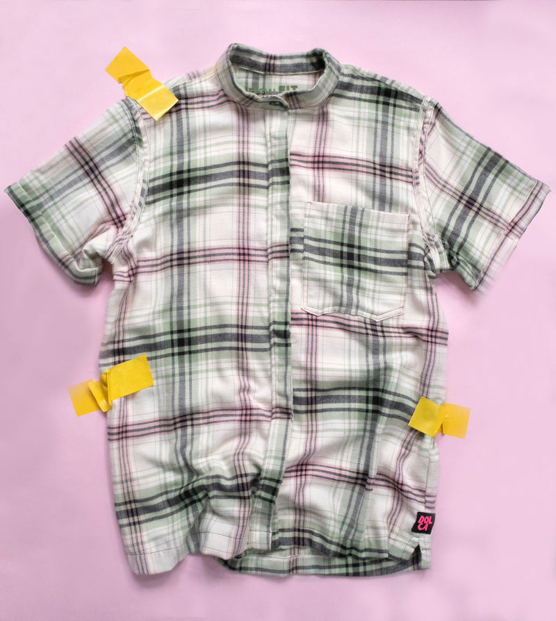 Camisa Leñadora Verde/Rosa - Oferta Sabrosa