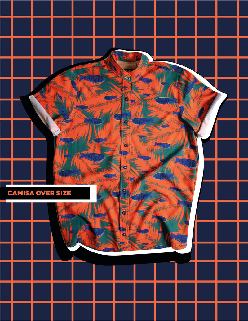 Camisa Peces Azules - Oferta Sabrosa